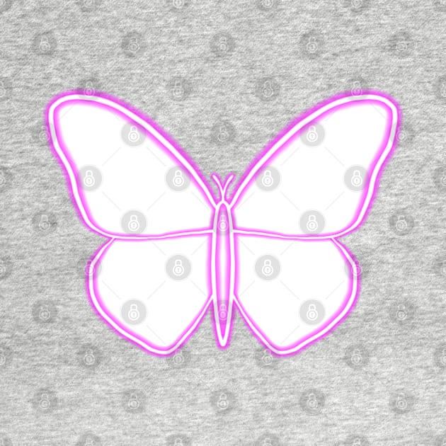 Pink butterfly neon by hcohen2000